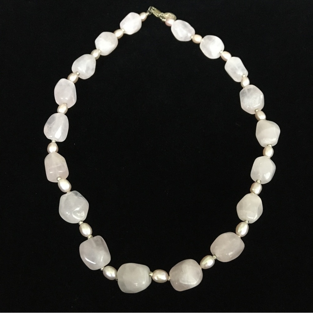 Vintage Sterling Silver Gemstone Necklace
